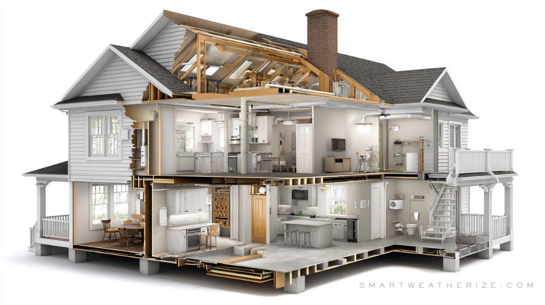 Infographic showing how weatherization saves money, boosts health, and reduces emissions