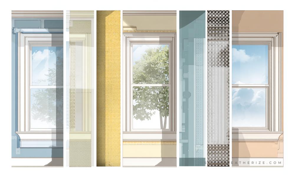 Four common air sealing problem areas including attic, outlet, door, and rim joist gaps