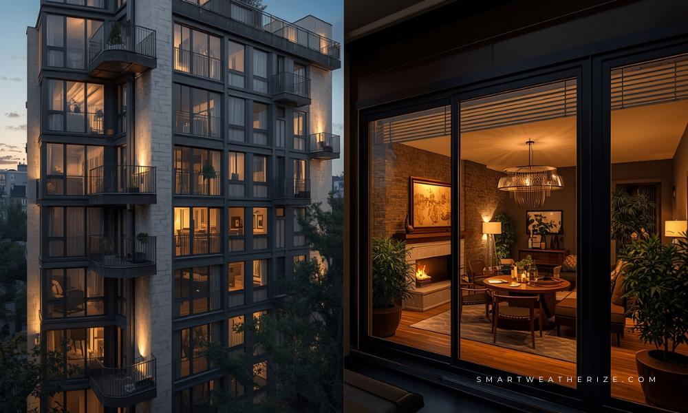 Elegant high-rise apartment with sealed vents