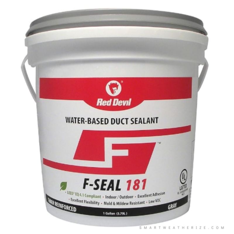Red Devil Master Flow Water-Based Duct Mastic (0.91 gal tub)
