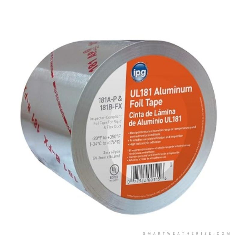 UL-181 Rated HVAC Foil Tape (e.g., Polyken Professional-Grade Foil Tape, 2.5